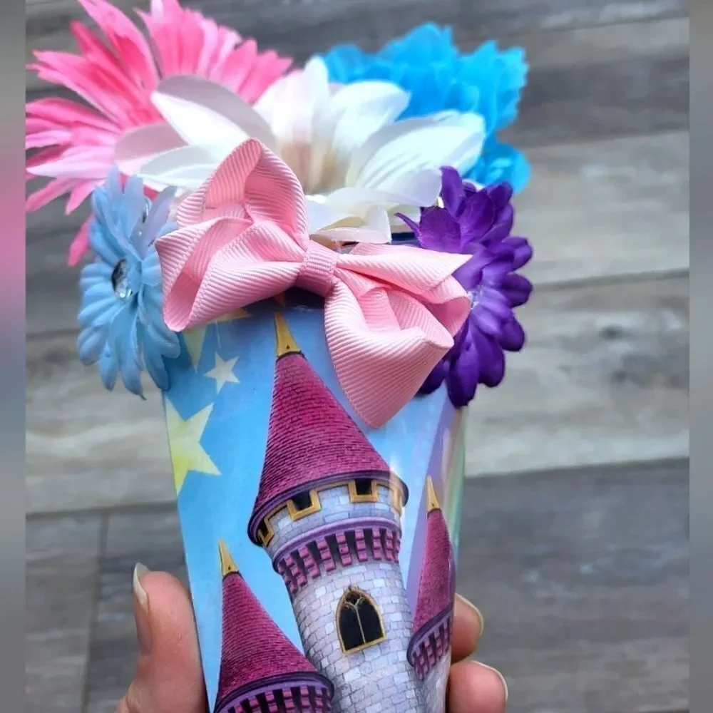 Large Hair Clip Bouquet 6 clips castle themed